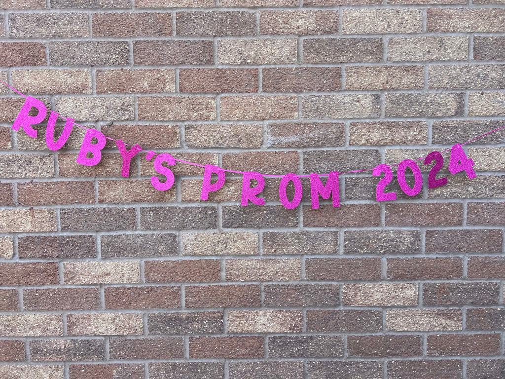 Personalised Glitter Prom Banner