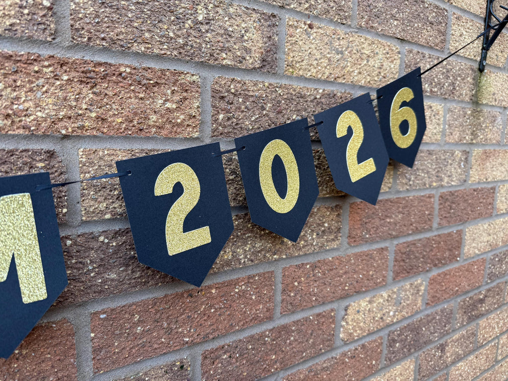 Personalised Glitter Pennant Prom Banner