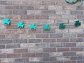 St Patricks Day Shamrock Banner - St Patty's Day - Garland - Lucky Green Banner - Four Leaf Clover Banner -
