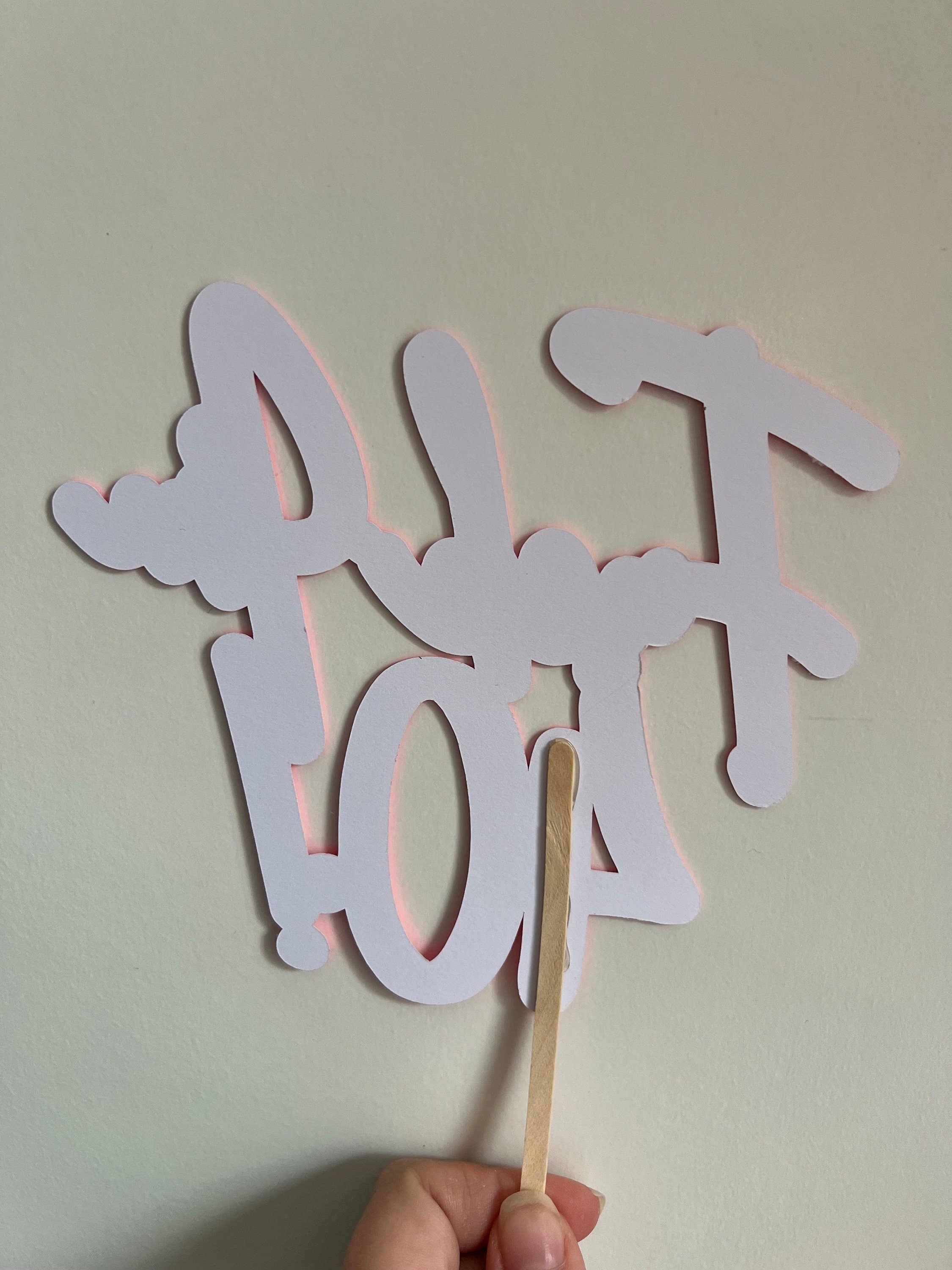 Fuck I’m 40! Neon Birthday Cake Topper - Neon Birthday Party - 80s Party - Rave Party - House Party