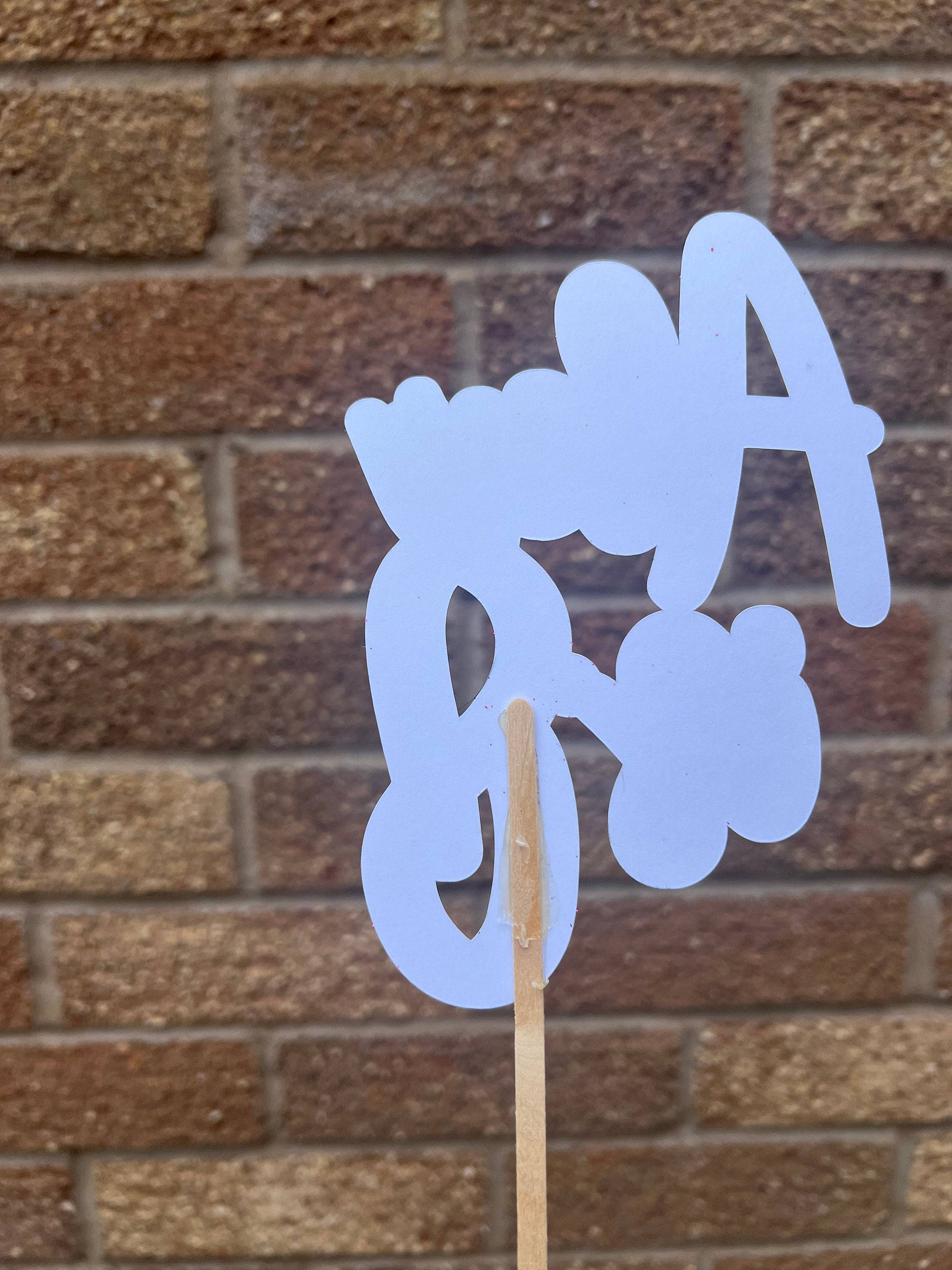 Double Layer Glitter Name & Age Cake Topper Any Age Any Name
