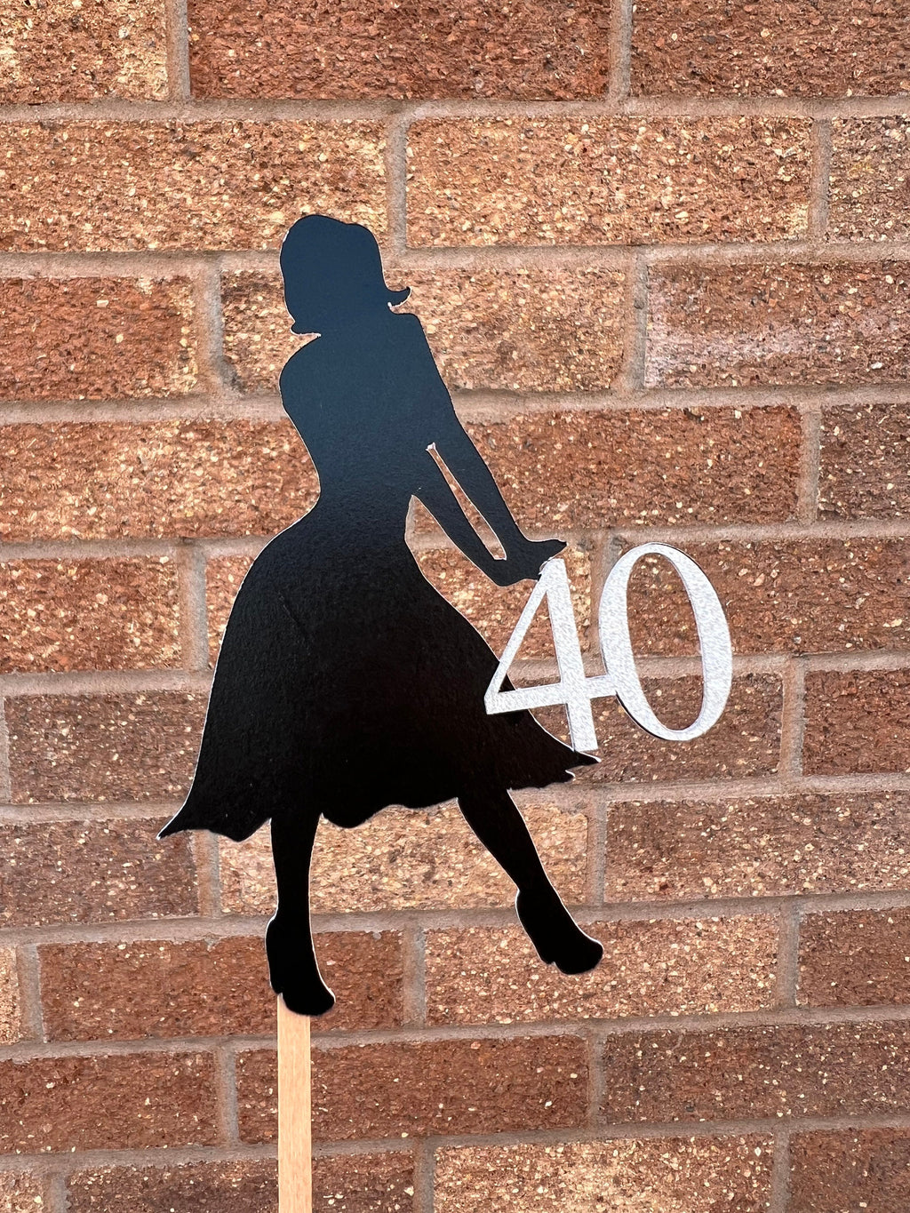 Glamorous Lady Personalised Age Milestone Cake Topper