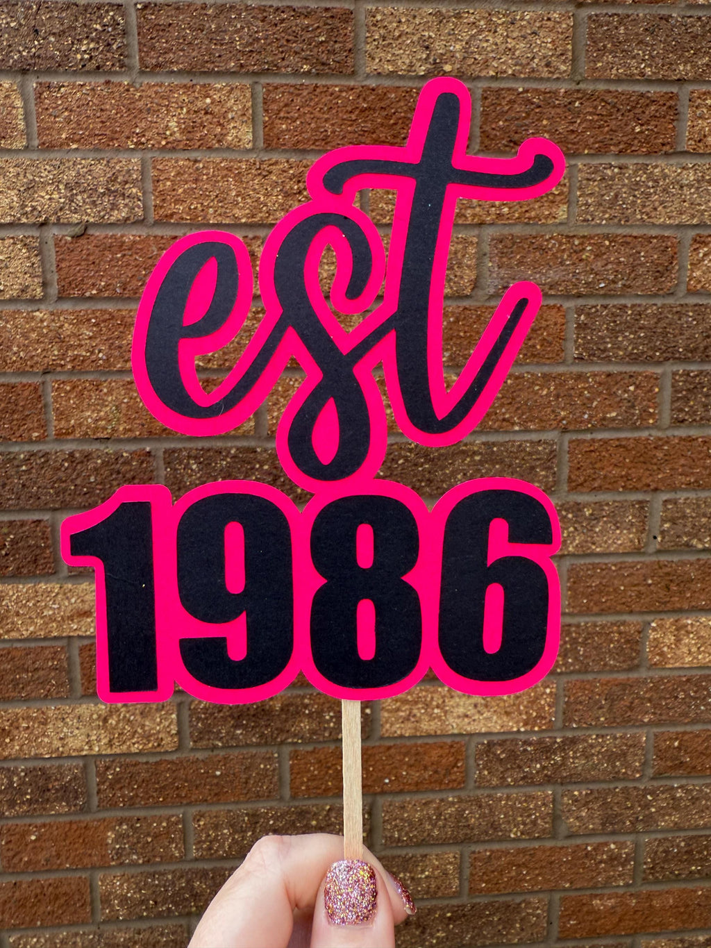EST 1986 40th Birthday Milestone Cake Topper