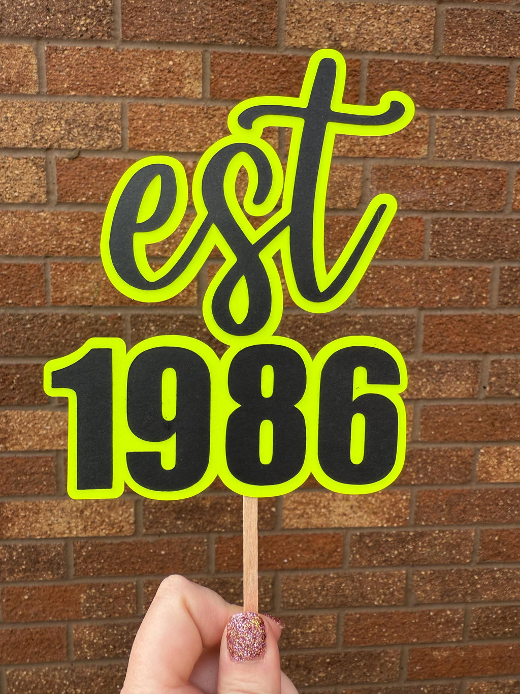 EST 1986 40th Birthday Milestone Cake Topper