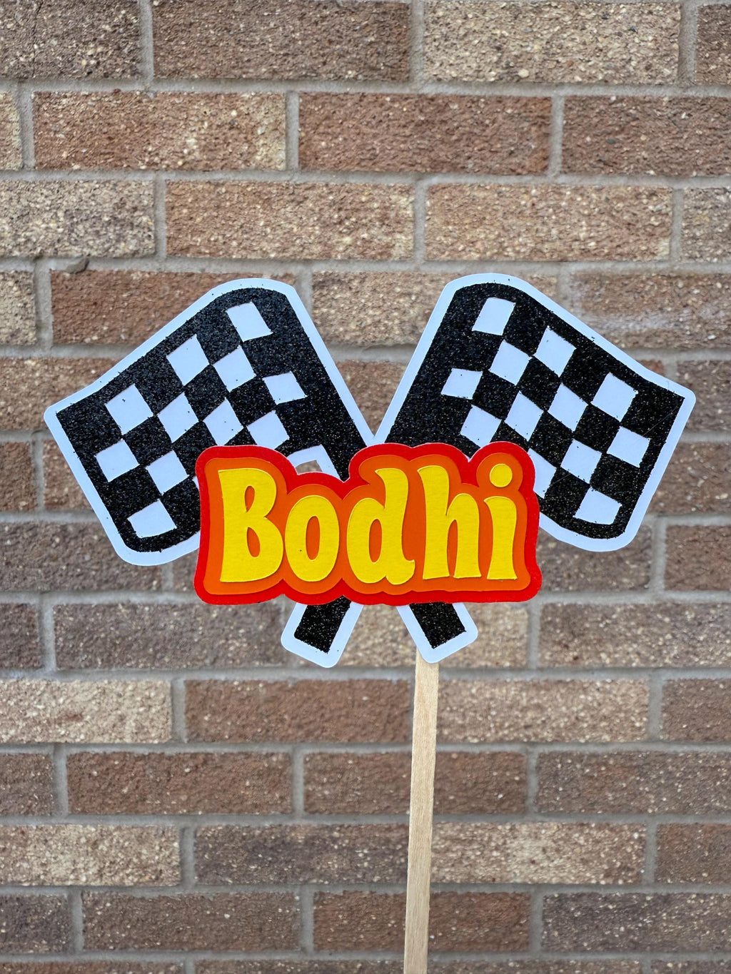 Name Racing Car Personalised  Cake Topper
