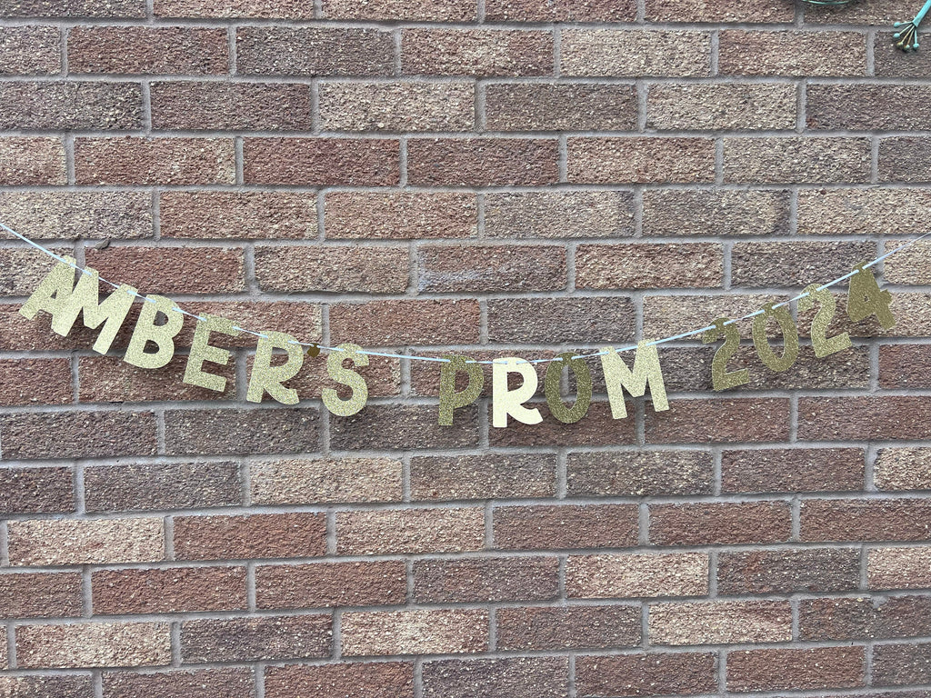 Personalised Glitter Prom Banner