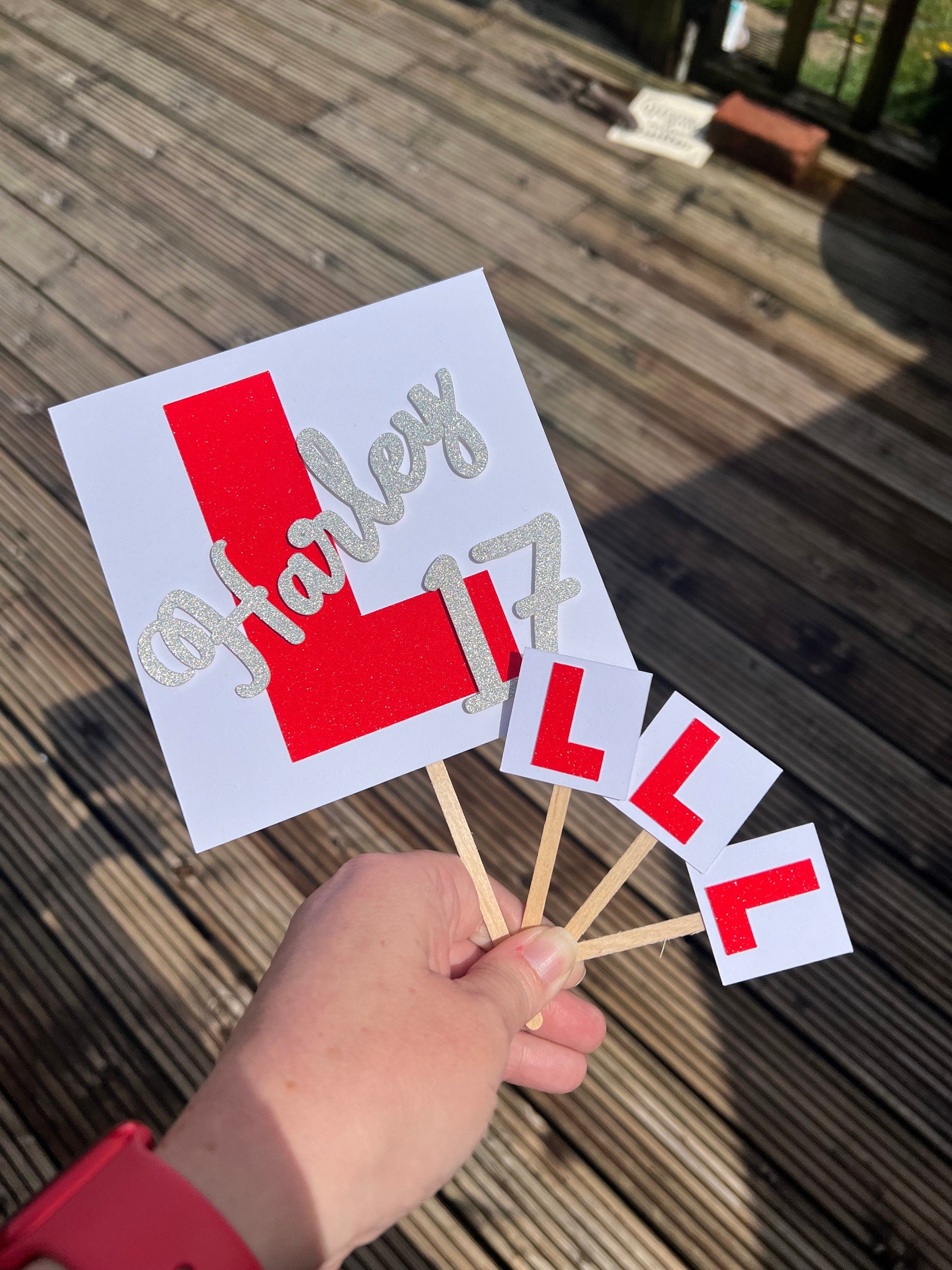 Personalised 17th Birthday learner Driver Cake Topper - Hen Night Topper - 17th - New Driver