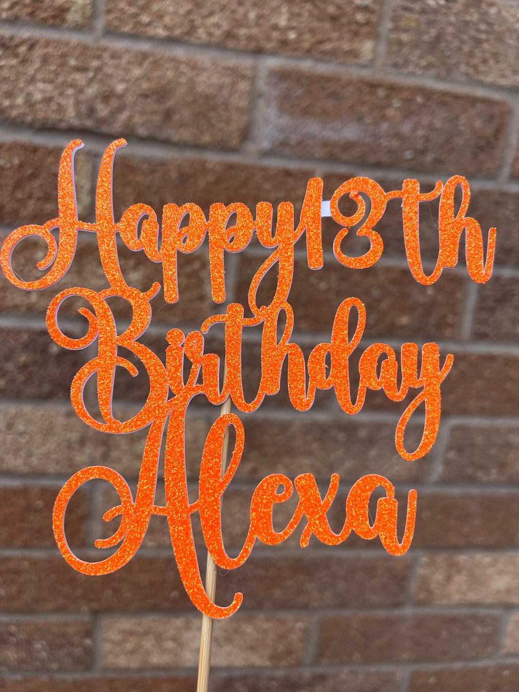 Glitter Personalised Cake Topper