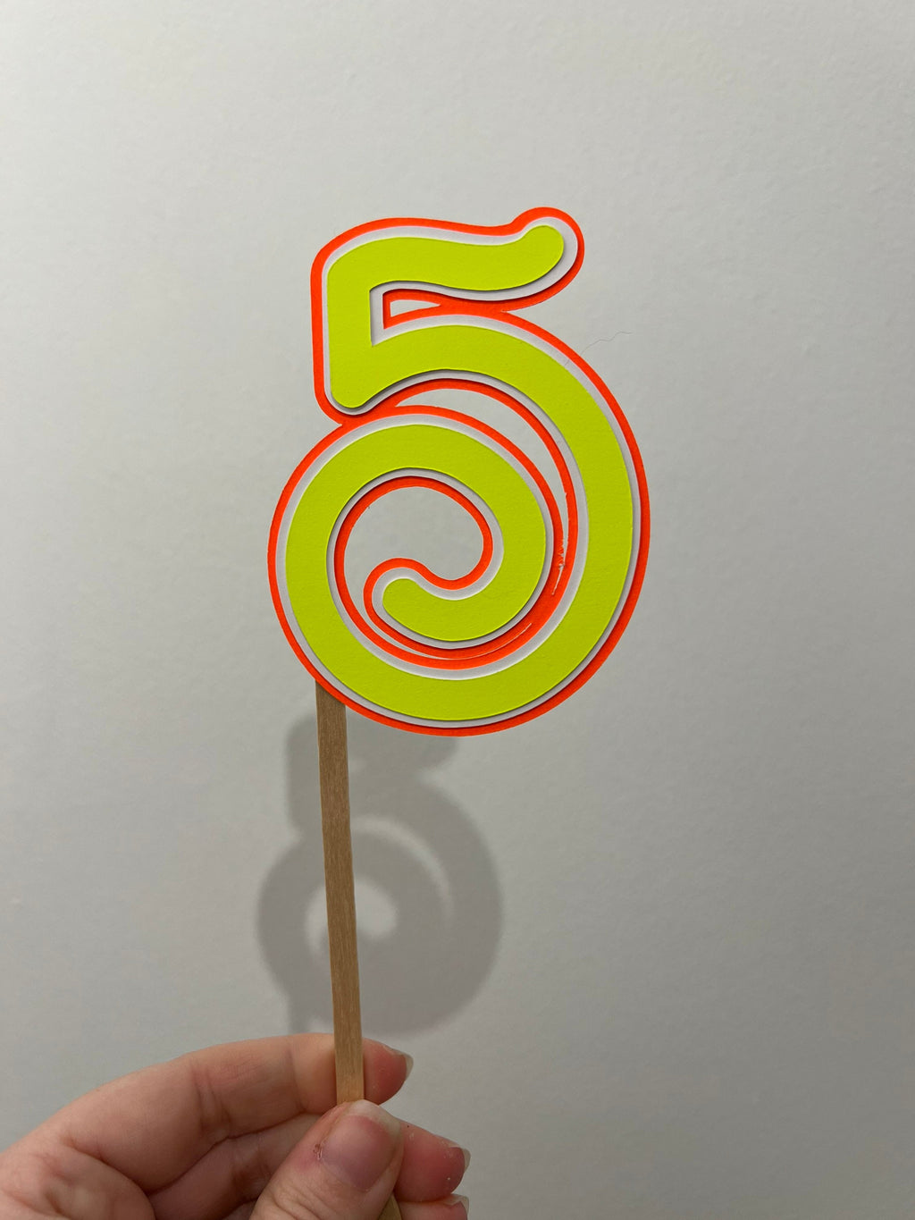 Neon Number Cake Topper - Single or Double Number