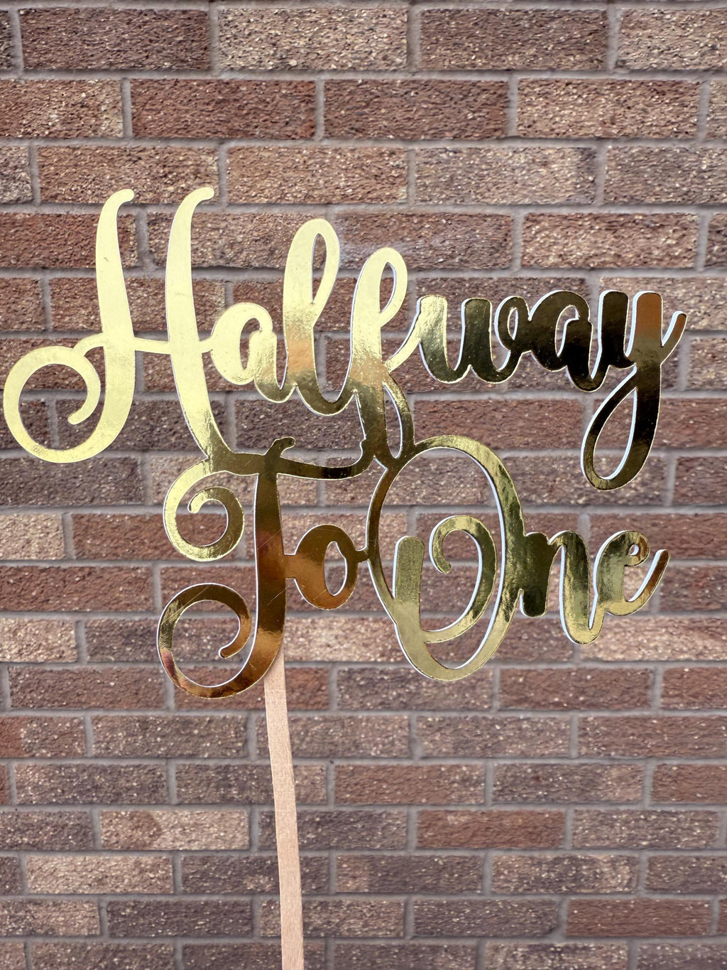 Halfway to One Cake Topper and Name Charm Set Baby 's Celebations