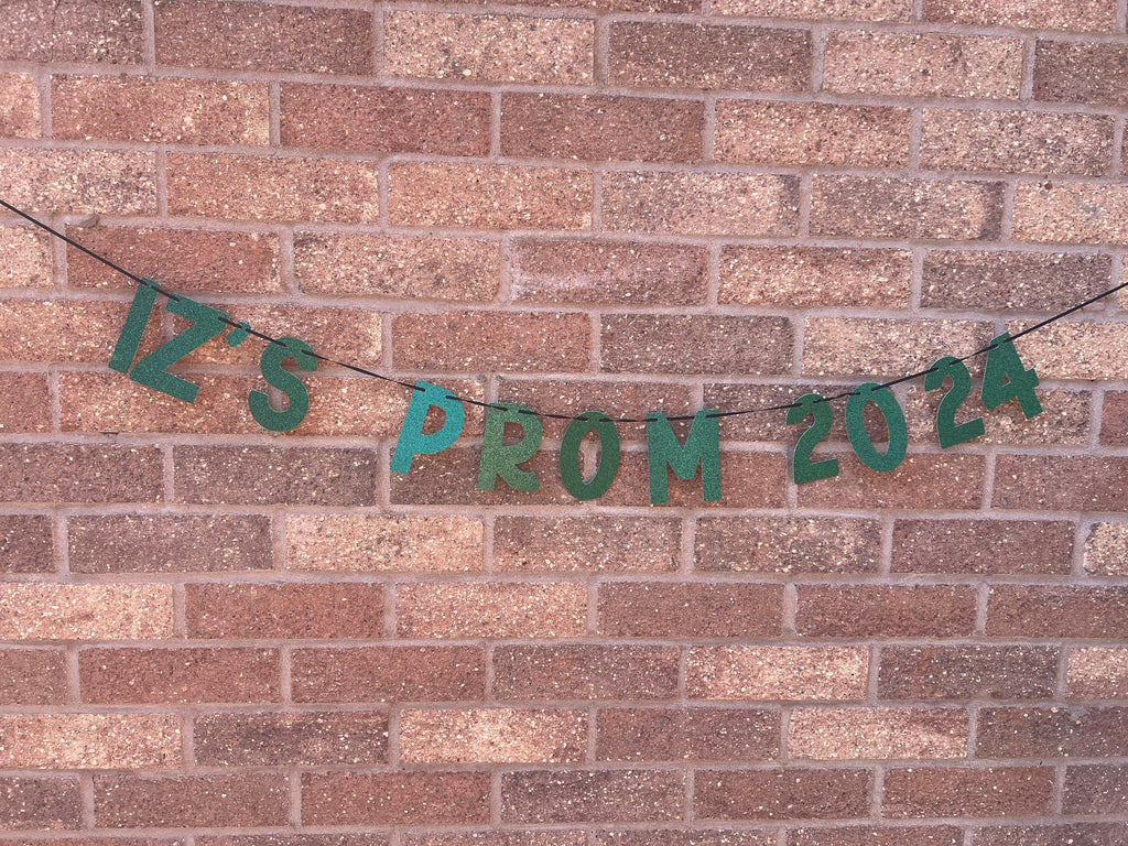 Personalised Glitter Prom Banner