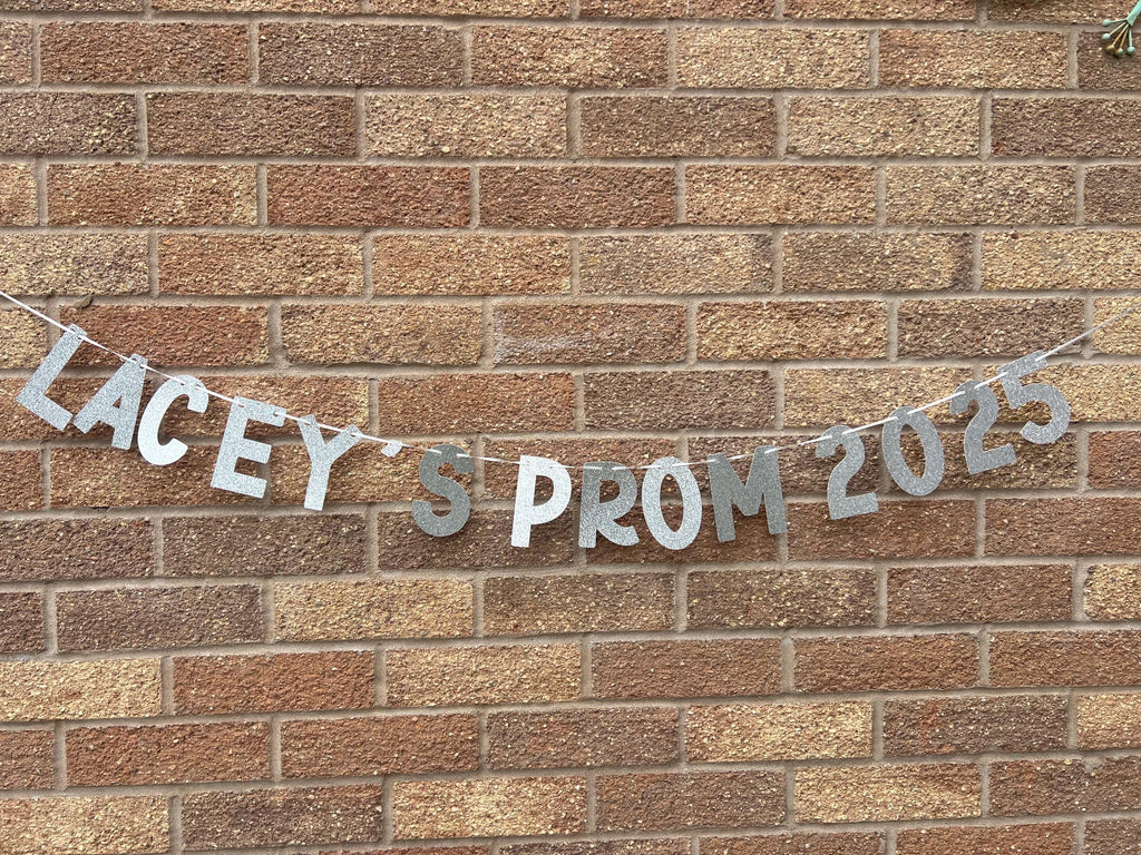 Personalised Glitter Prom Banner