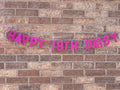 Personalised Glitter Birthday Banner with Name and Age
