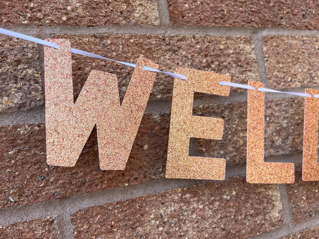 Personalised Glitter Exam Well Done Banner - Exam Congrats - A Levels - GCSE Exams - congratulations -