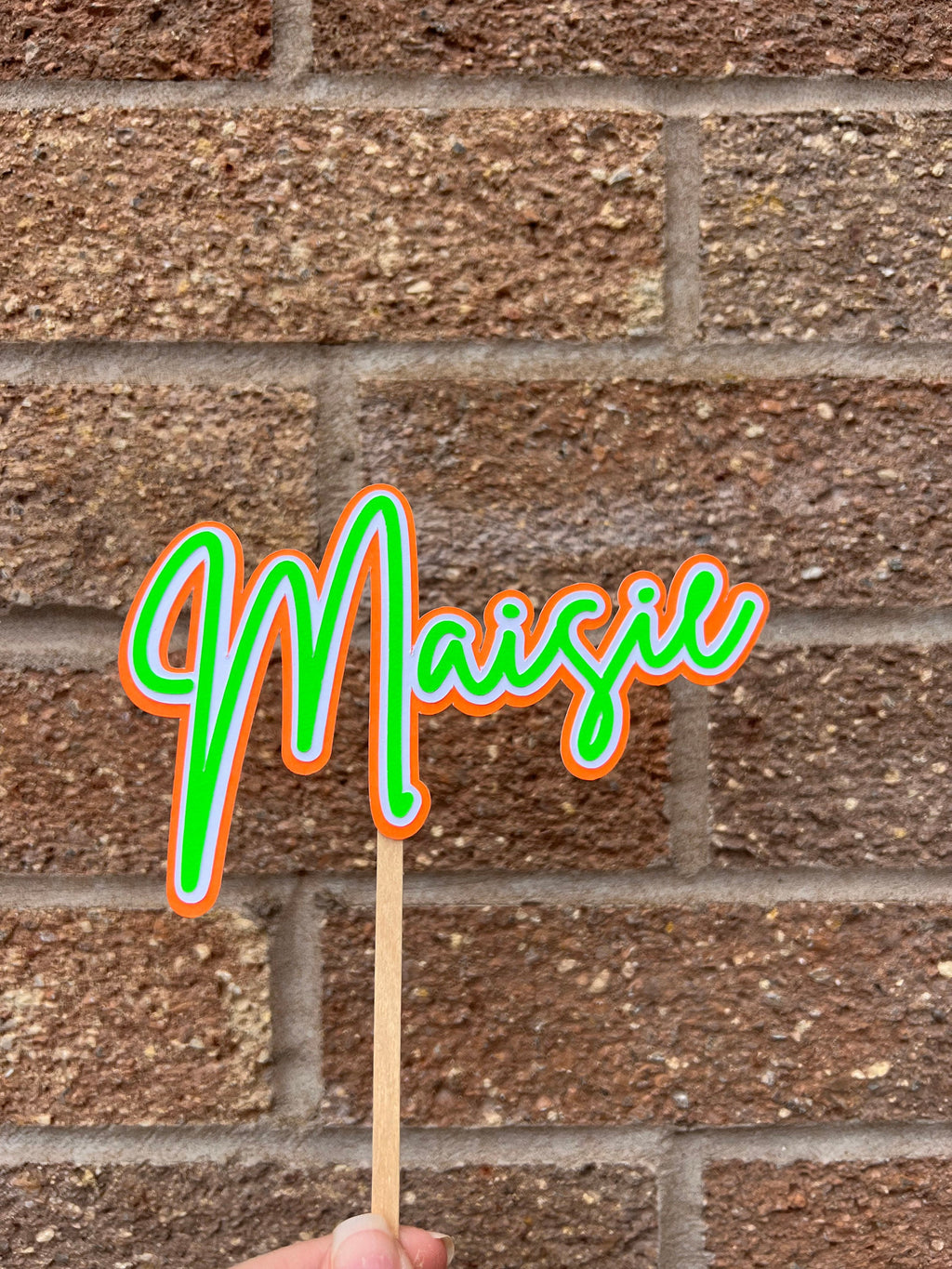 Neon Name Personalised Cake Topper