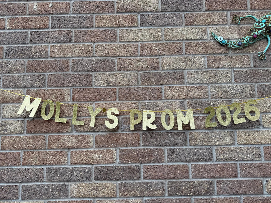 Personalised Glitter Prom Banner