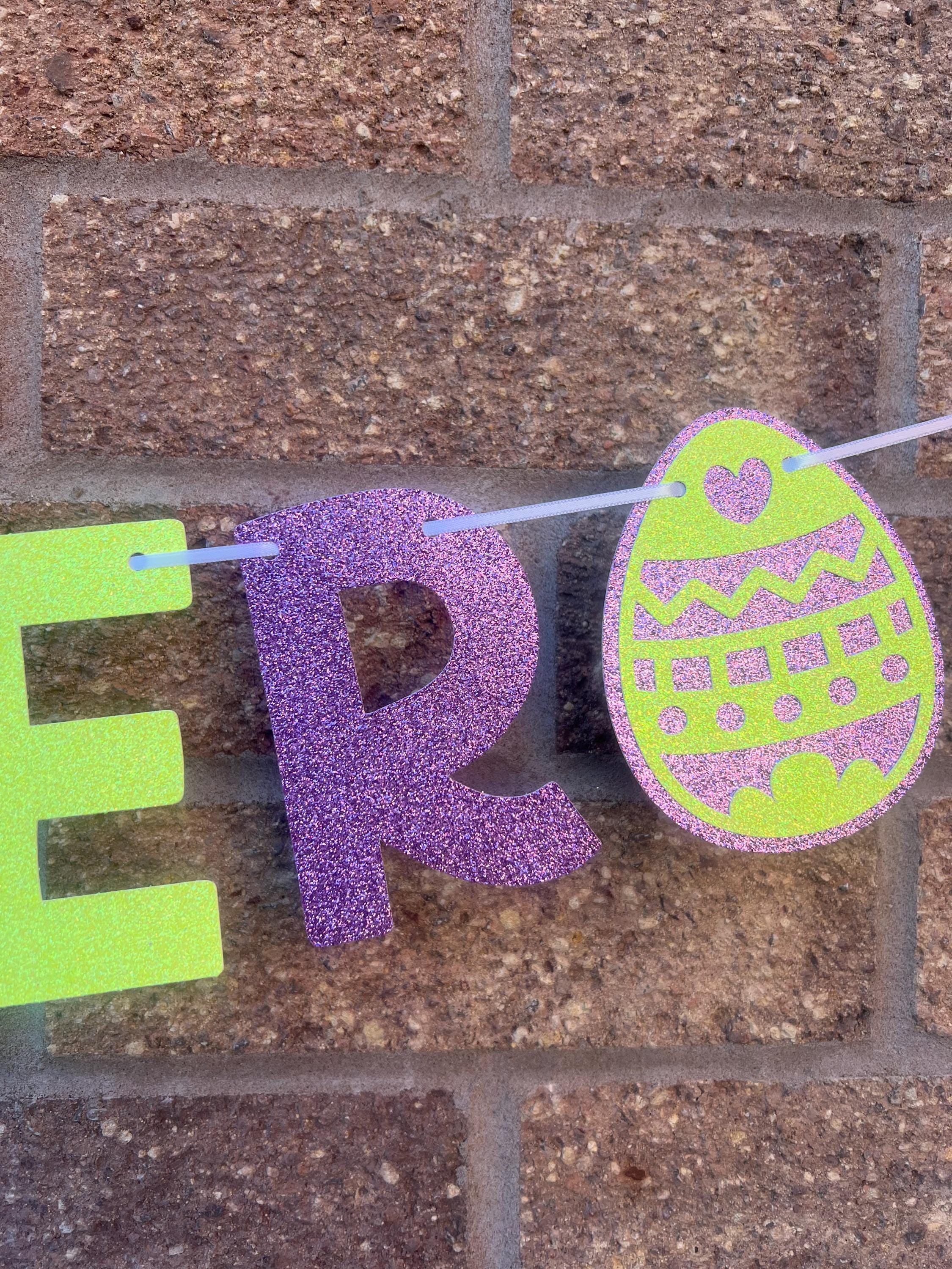 Glitter Happy Easter Banner