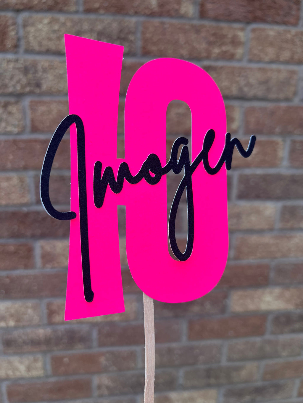 Personalised Age & Name Personalised Cake Topper