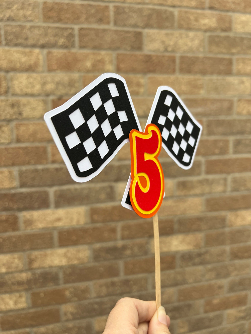 Number Racing Car PersonalisedCake Topper