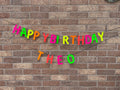Neon Multicoloured Birthday Banner