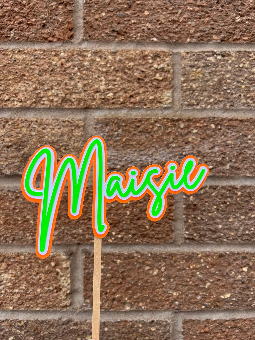 Neon Name Personalised Cake Topper