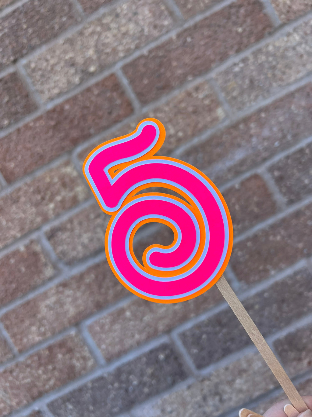 Neon Number Cake Topper - Single or Double Number