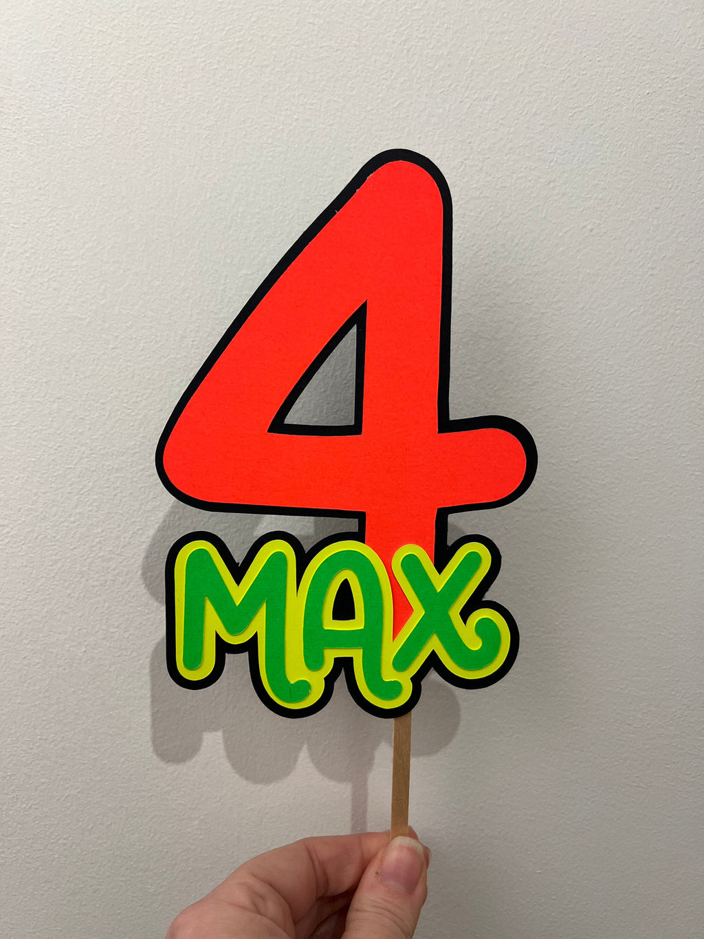 Chunky Number Personalised Cake Topper