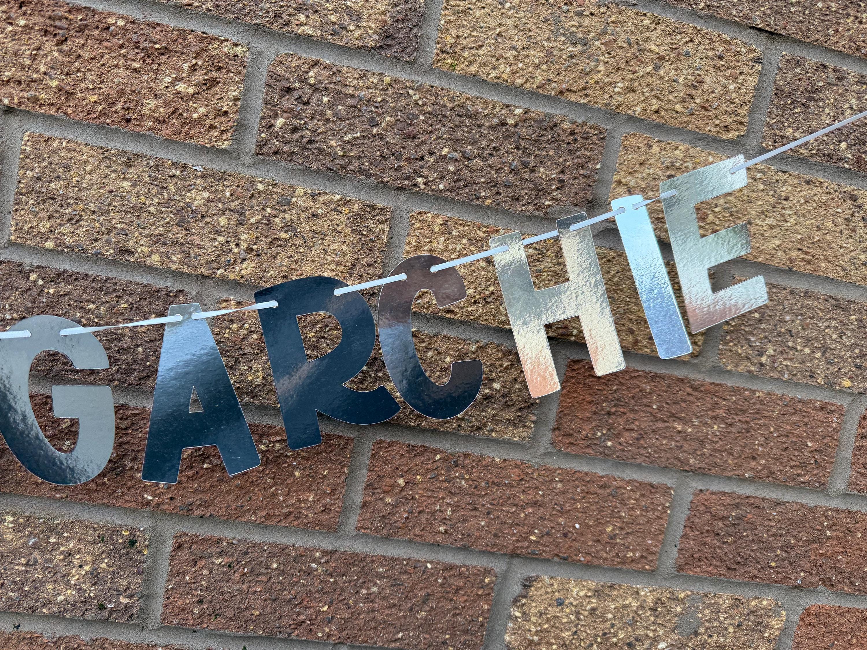 Personalised Glitter Christening Banner