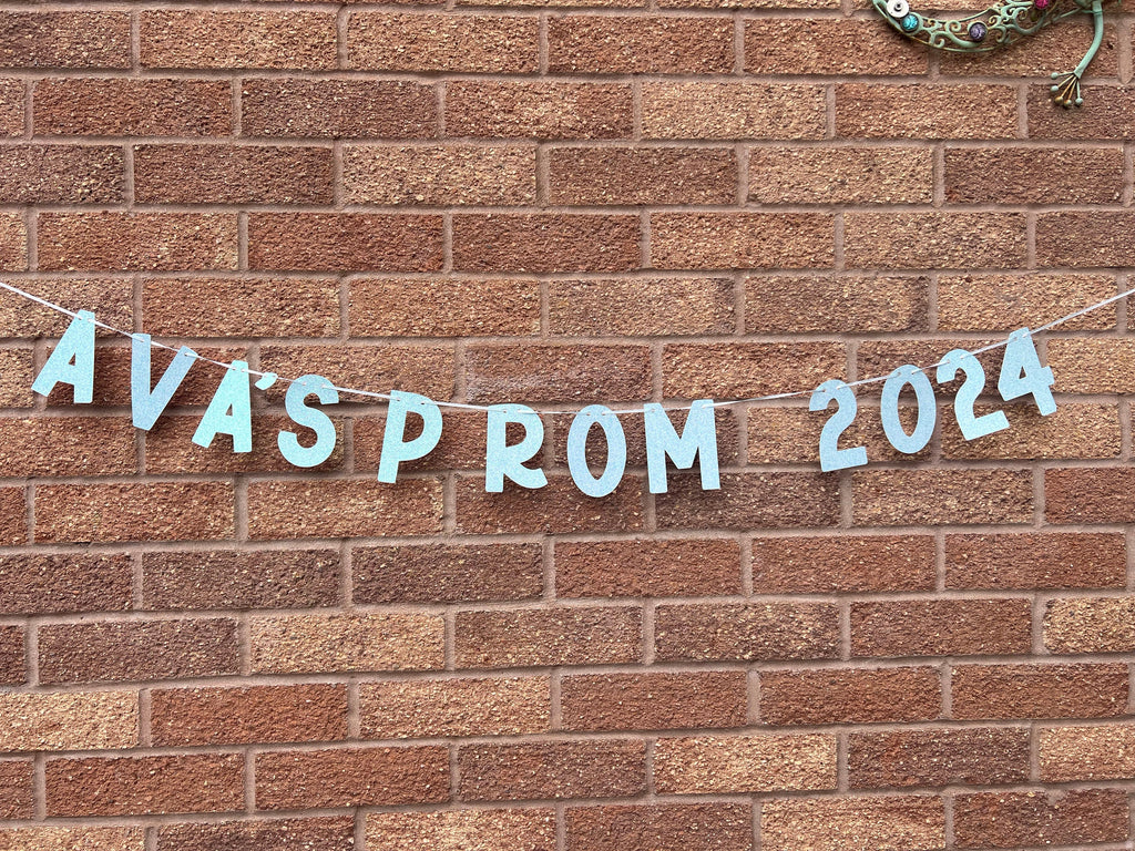 Personalised Glitter Prom Banner