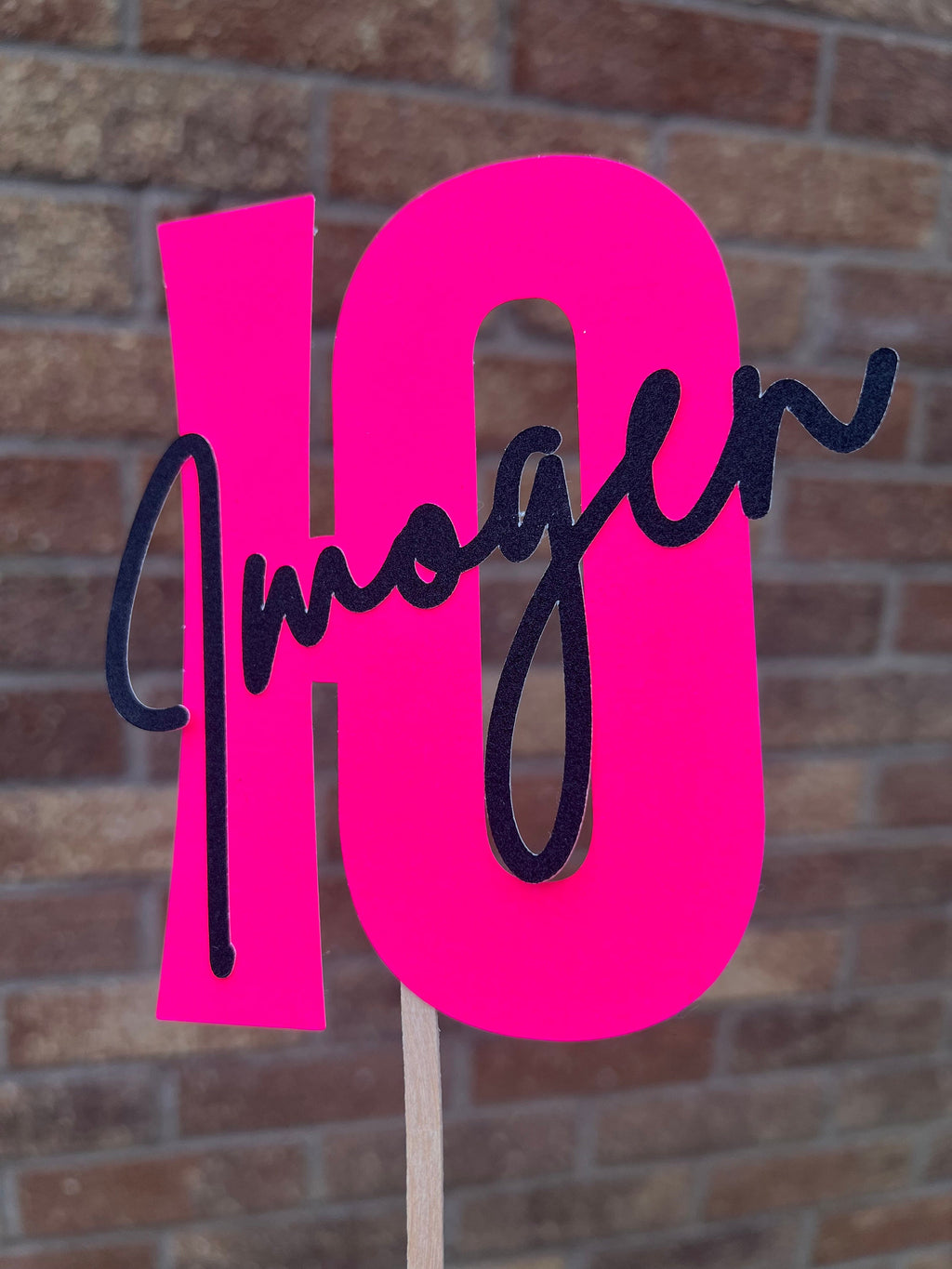 Personalised Age & Name Personalised Cake Topper