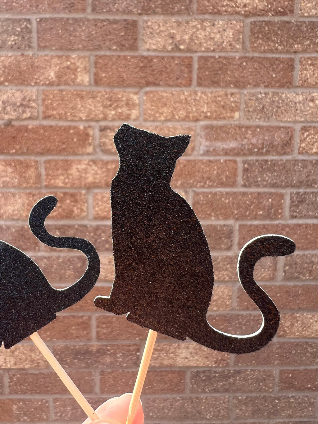 Glitter Cat Cupcake Toppers - Pack of 6