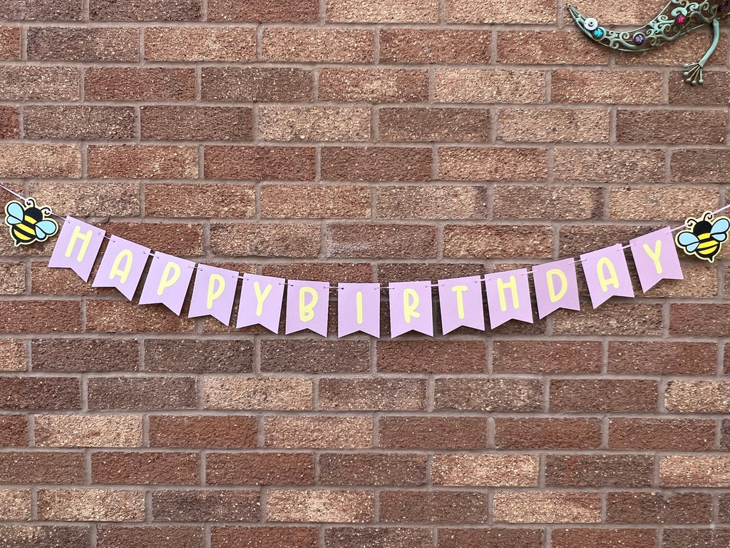 Bumble Bee Birthday Banner