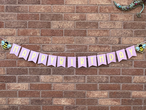 Bumble Bee Birthday Banner