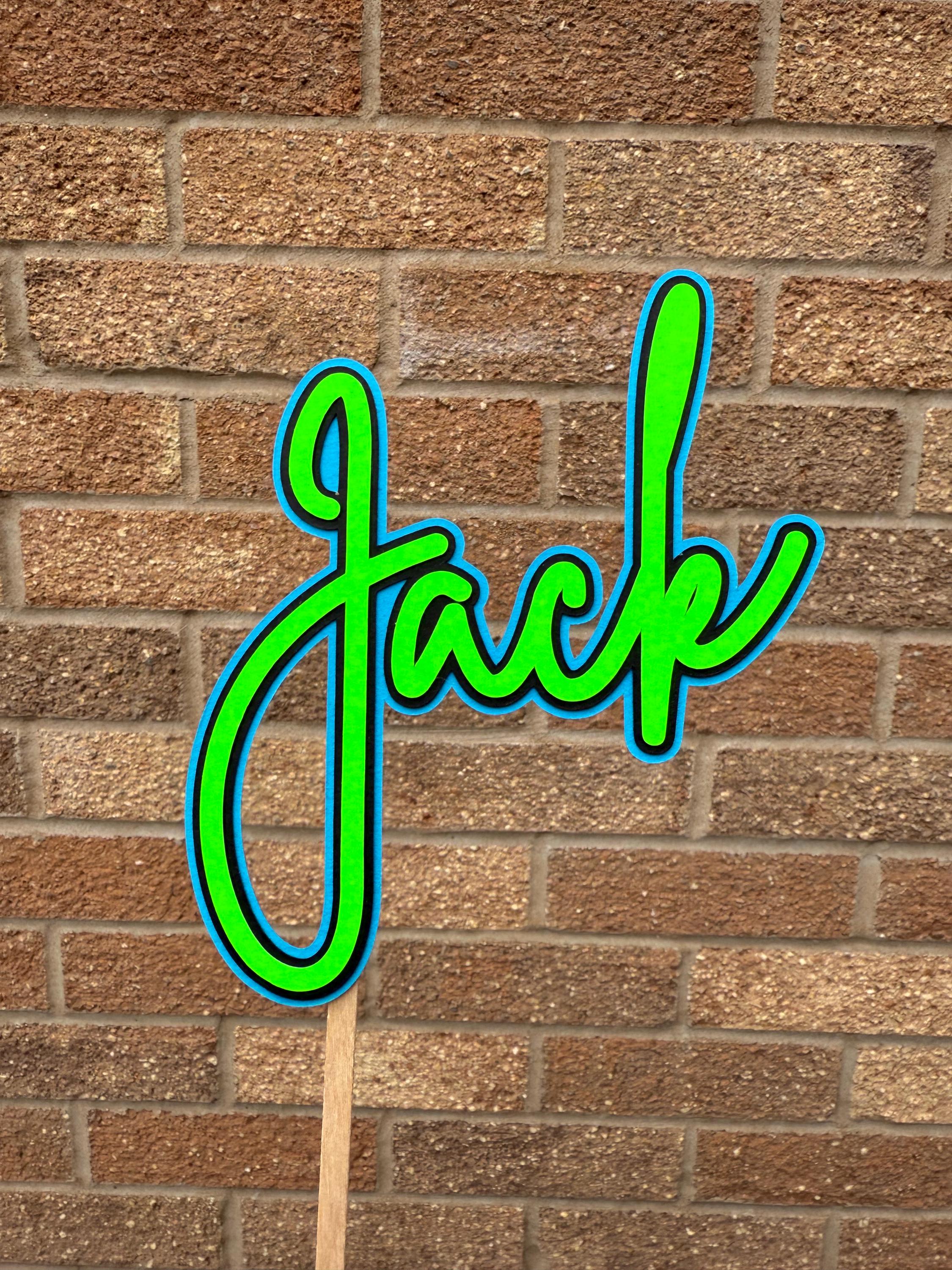 Neon Name Personalised Cake Topper