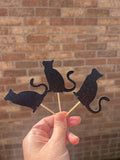 Glitter Cat Cupcake Toppers - Pack of 6