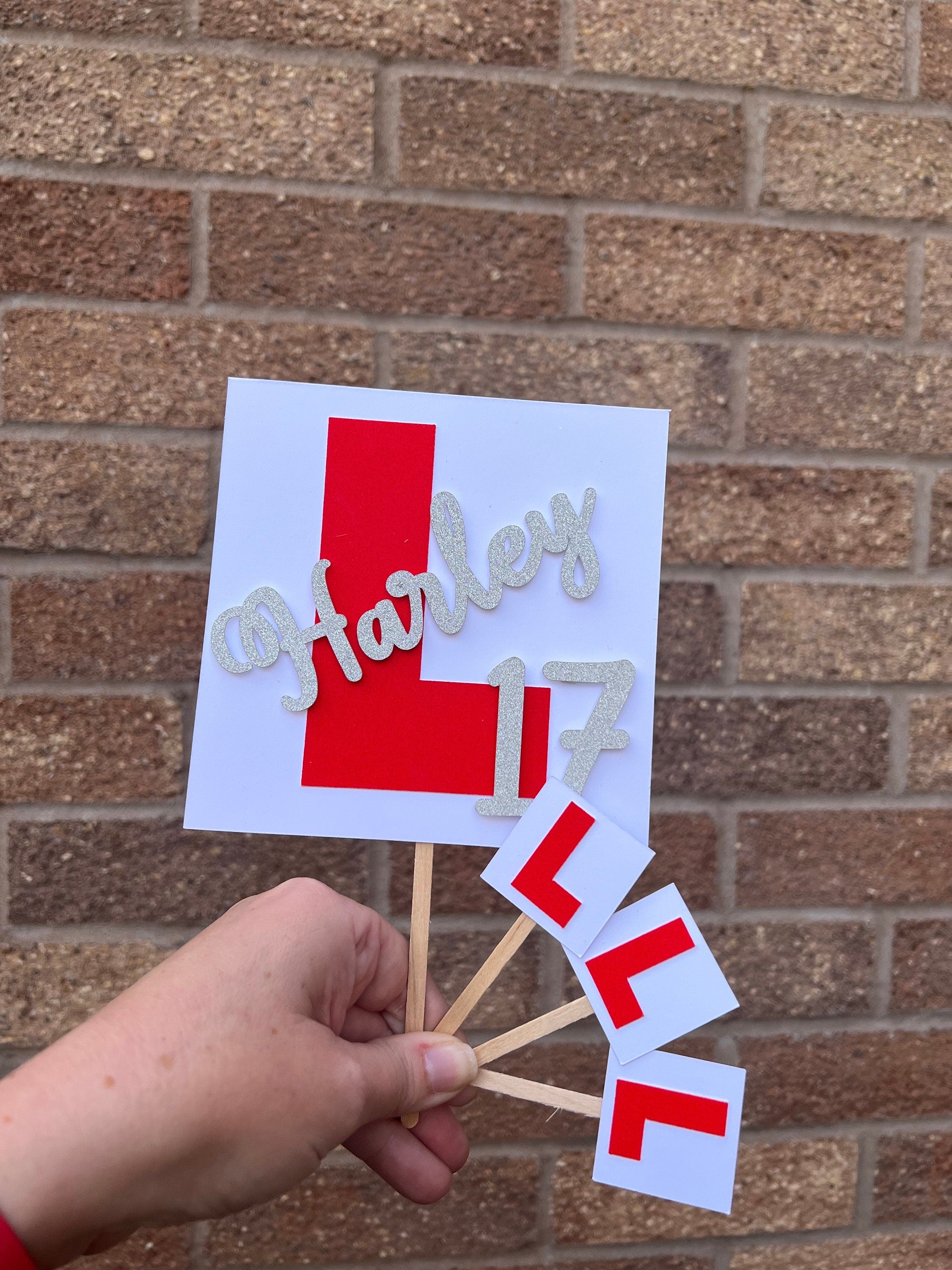 Personalised 17th Birthday learner Driver Cake Topper - Hen Night Topper - 17th - New Driver