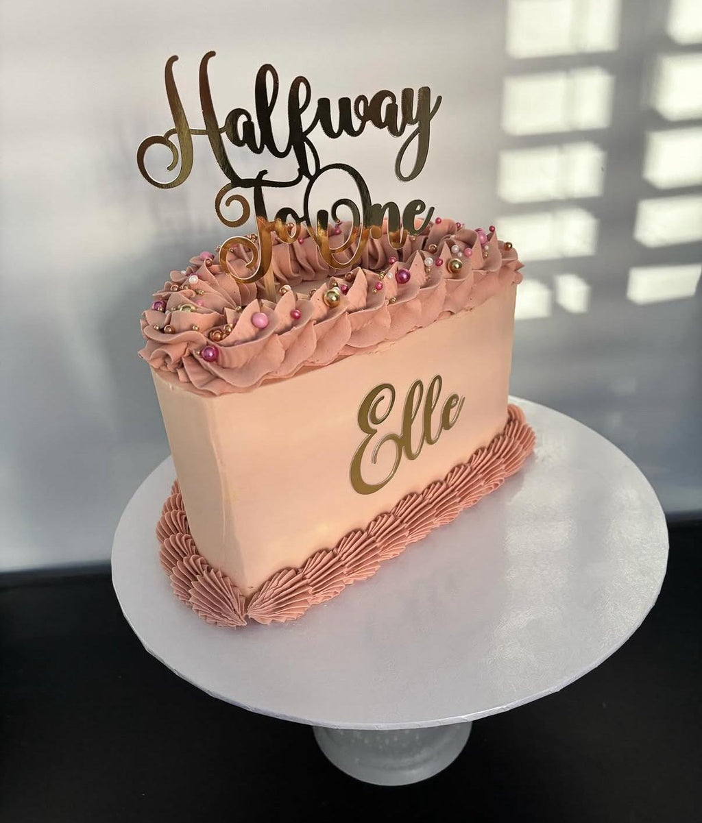 Halfway to One Cake Topper and Name Charm Set Baby 's Celebations