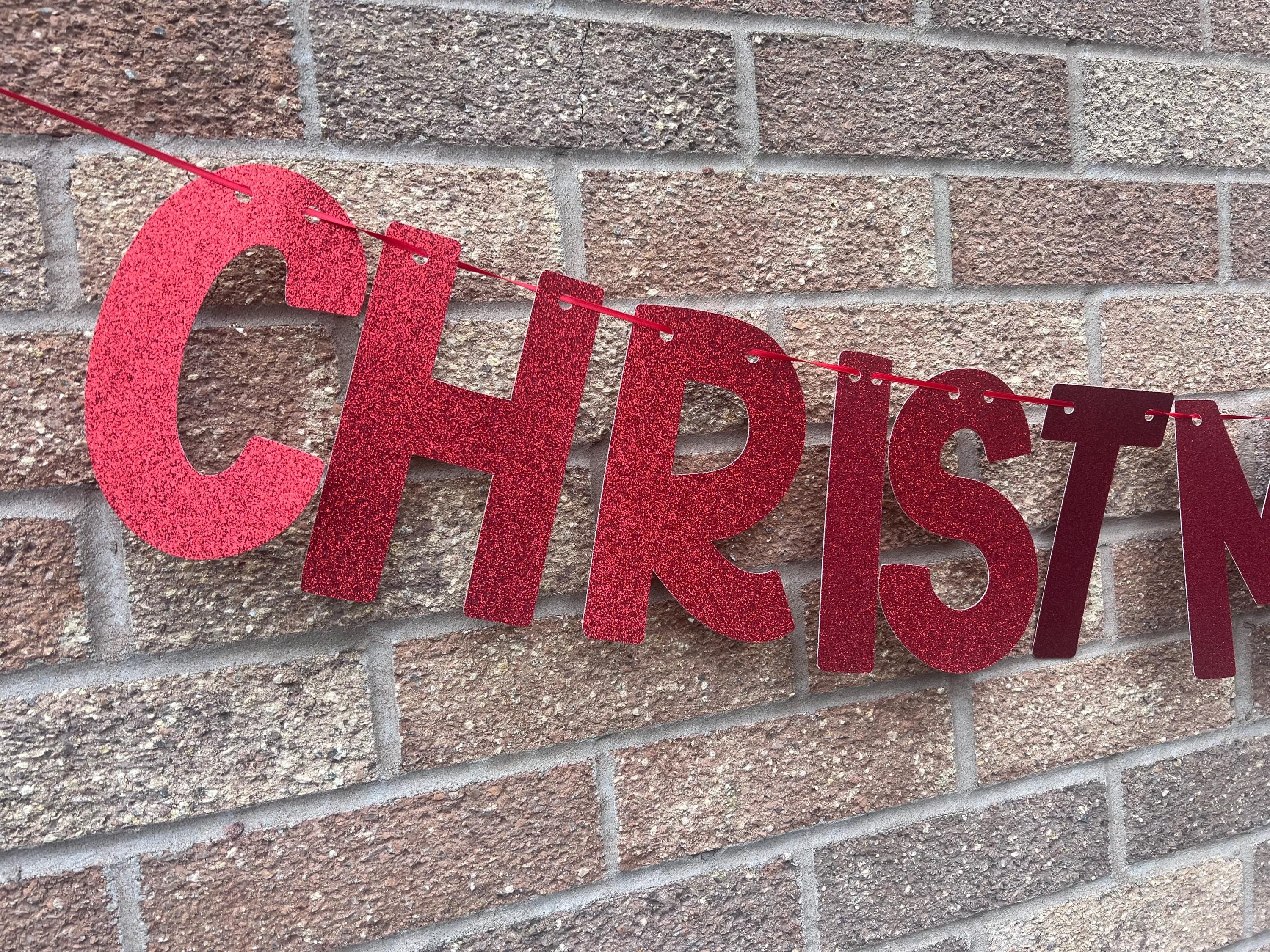 EXTRA LARGE Christmas Garland - Personalised Banner