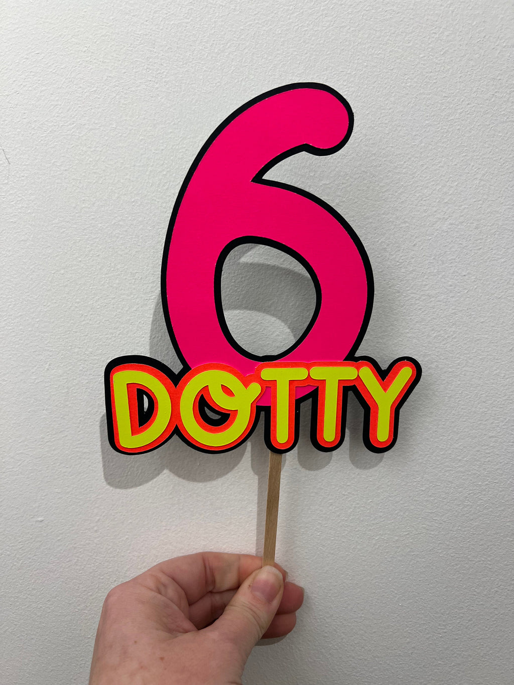 Chunky Number Personalised Cake Topper