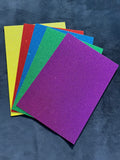 Brights Multi Pack Glitter Cardstock Single Sided 250gsm 10 sheets 21x29cm
