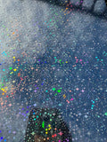 Silver Holographic Stars Speciality Finish Cardstock 250gsm Single Sheet 21x29cm
