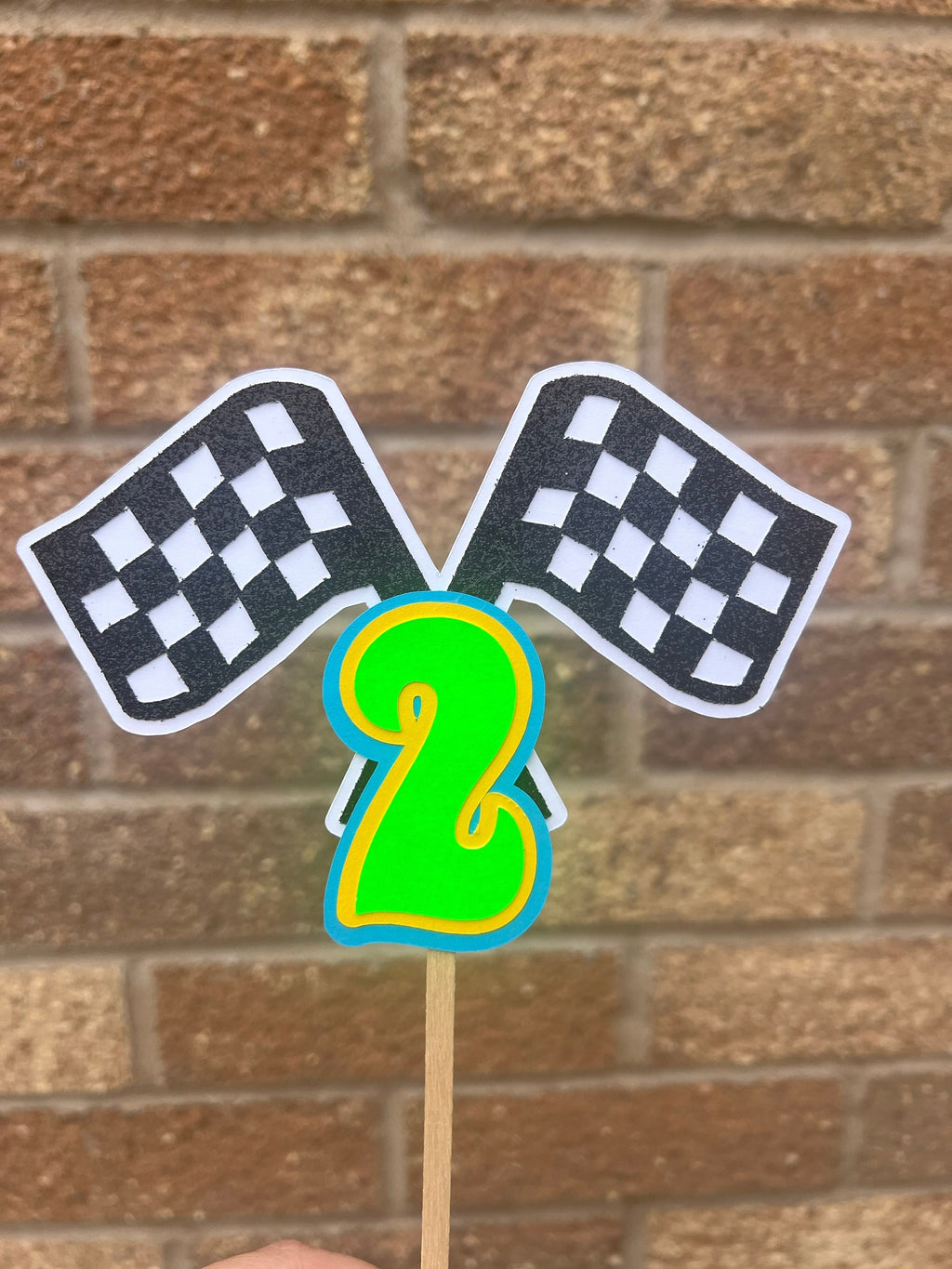 Number Racing Car PersonalisedCake Topper