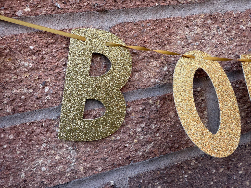Personalised Glitter Bon Voyage Banner