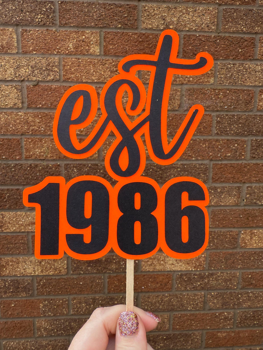 EST 1986 40th Birthday Milestone Cake Topper