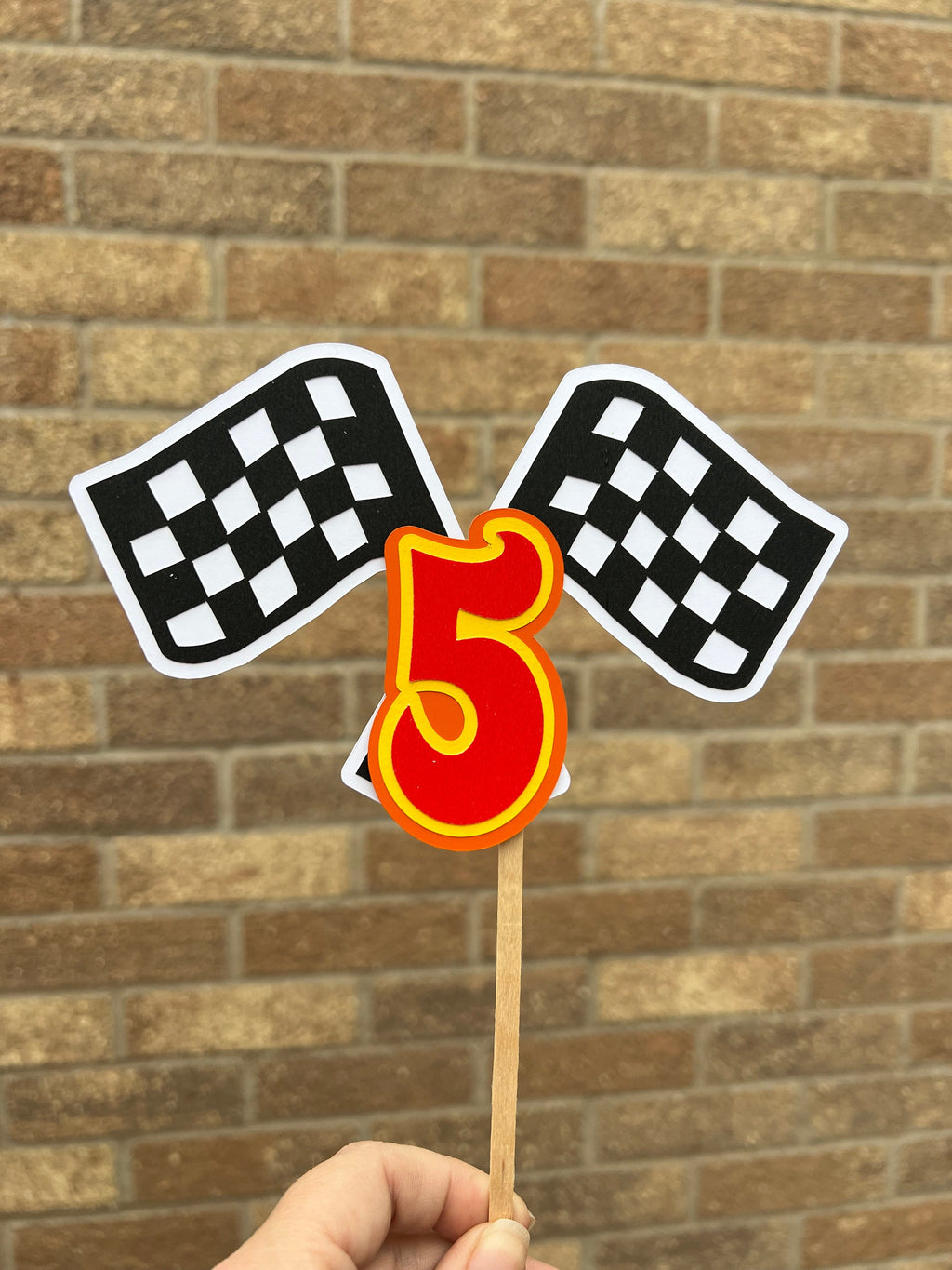 Number Racing Car PersonalisedCake Topper