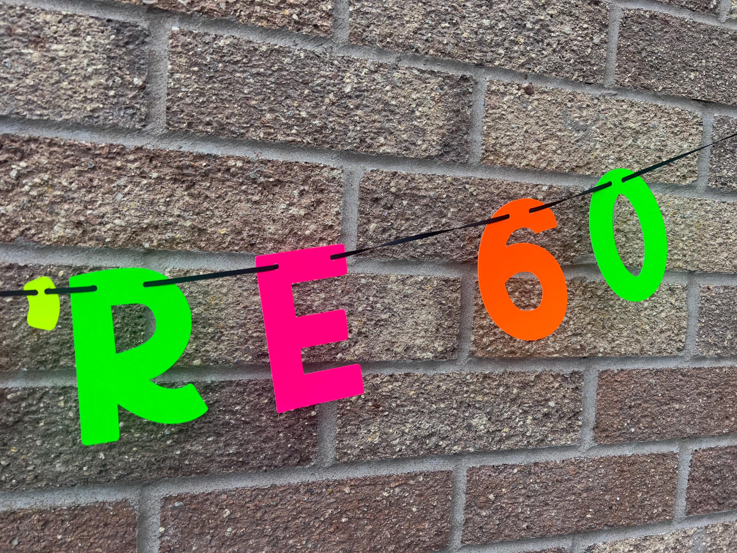 Personalised OMG You're 30, 40, 50 60 Age Neon Custom Made Banner