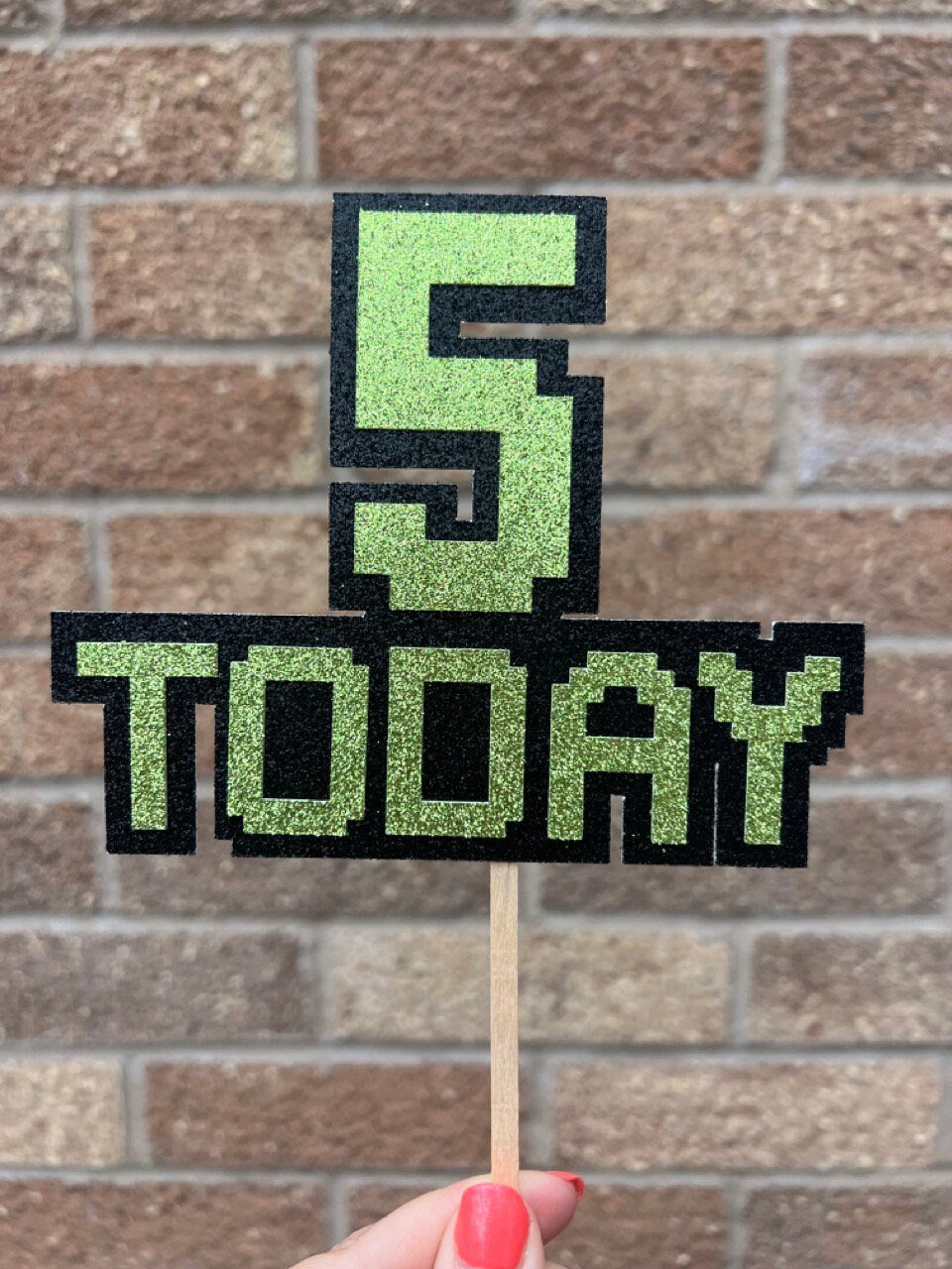 Video Gamer Inspired Personalised Cake Topper