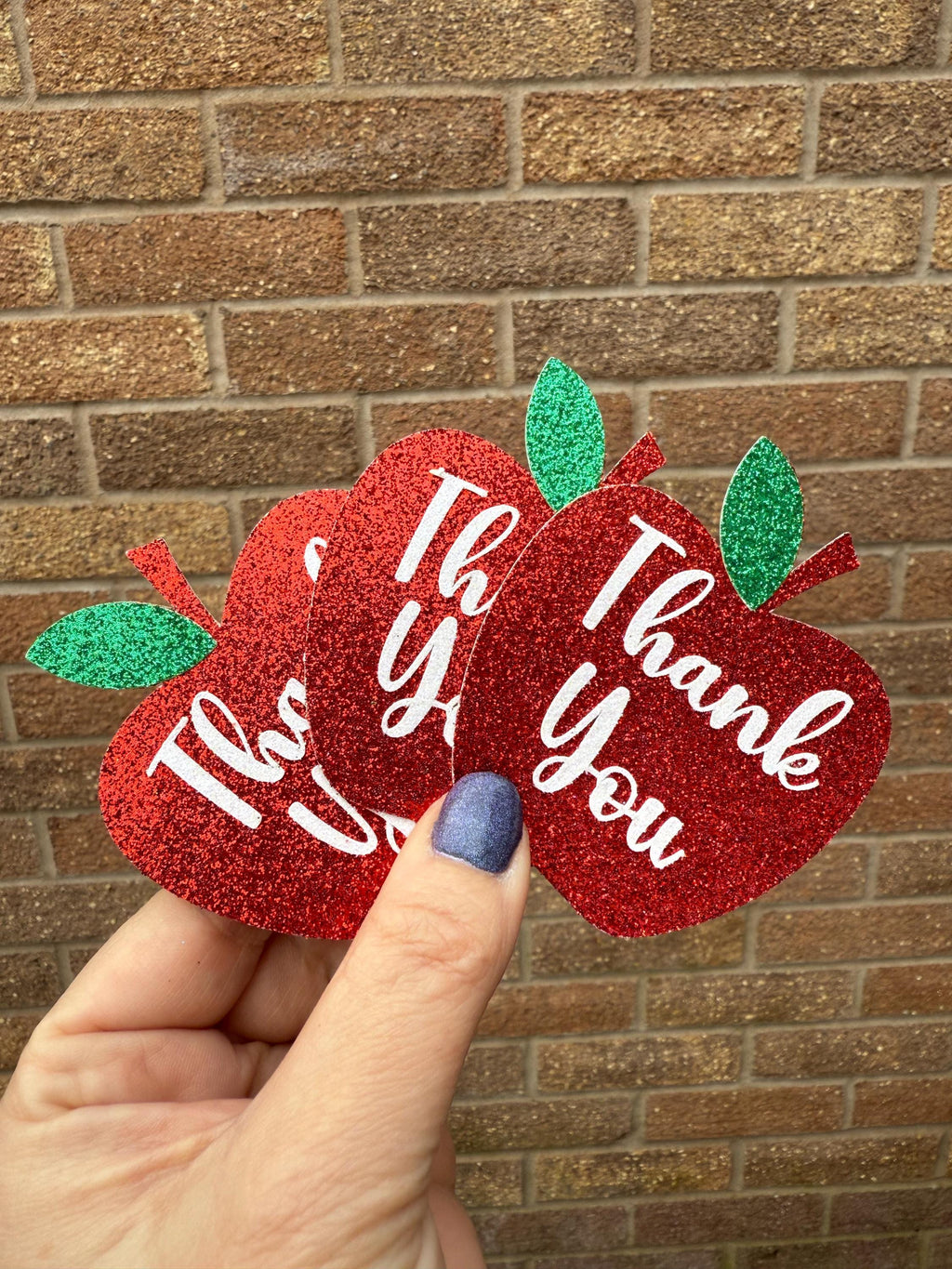 Thank You Teacher Apple Cupcake Topper School Leavers Pack of 6