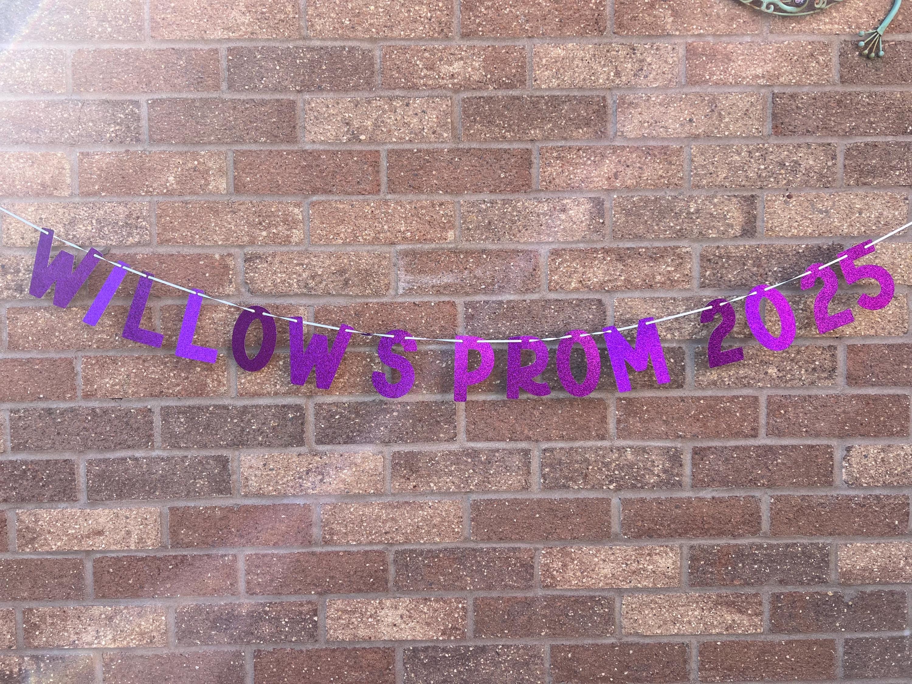 Personalised Glitter Prom Banner