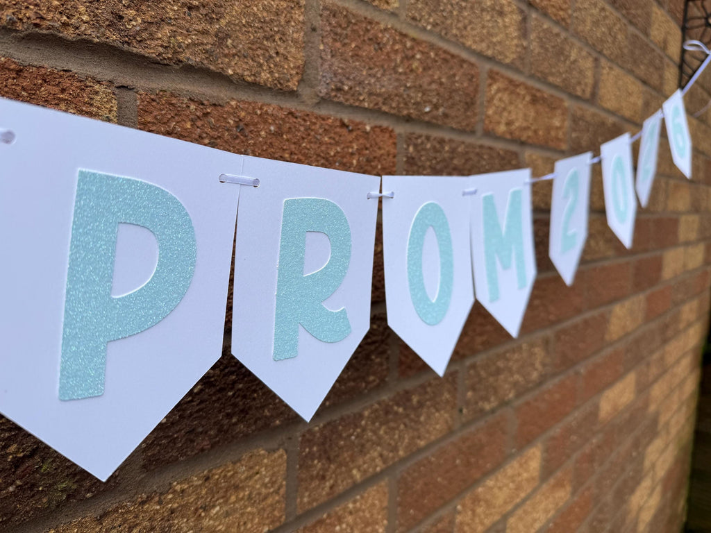 Personalised Glitter Pennant Prom Banner